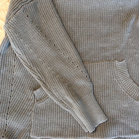 RDI Womens Mock Neck Kangaroo Pocket Tunic Sweater Size XL Pointelle Nordstrom - Picture 6 of 8